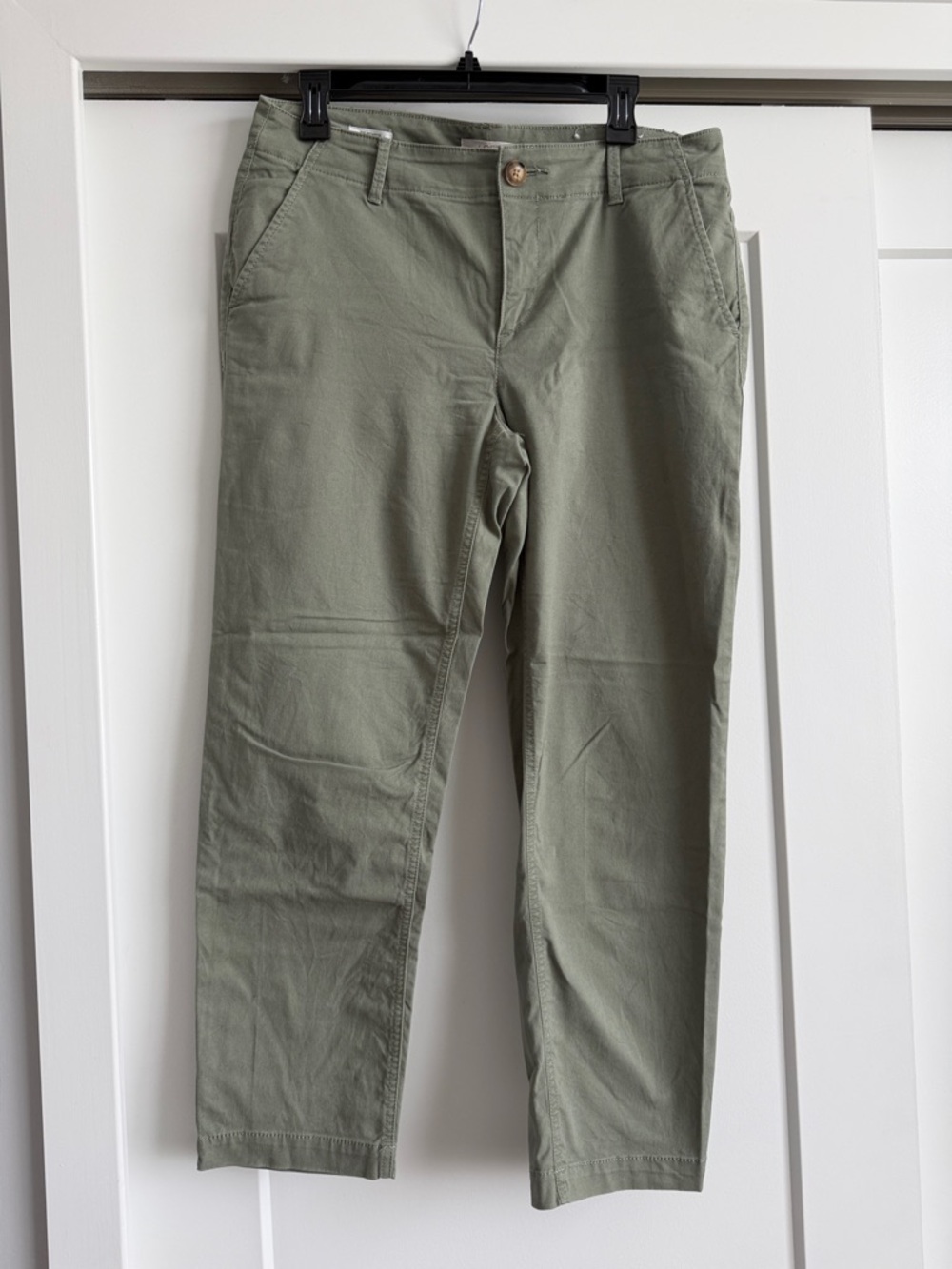 LOFT Olive Green Monroe Slim Chinos